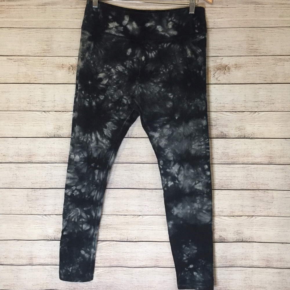 Black and Gray Tye Dye Leggings